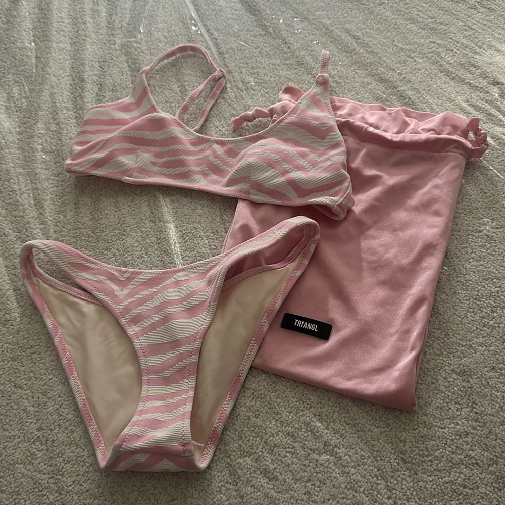 triangl bikini and bag